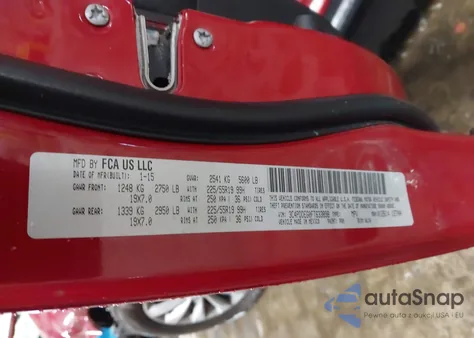 2015 Dodge Journey R/T z USA, uszkodzony, nr VIN 3C4PDDEG0FT633898